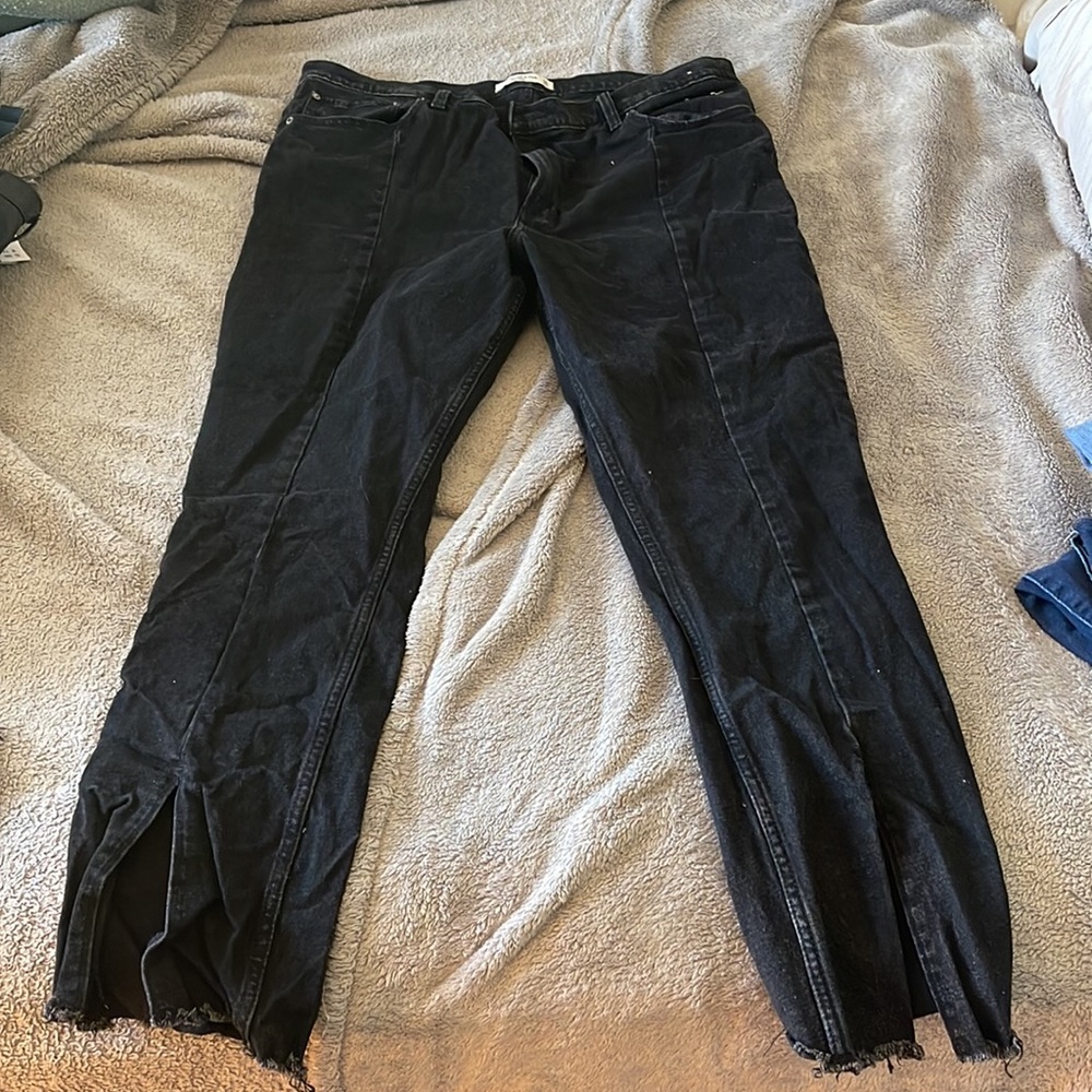 Size 18 Abercrombie High Rise Skinny Jean with Split Hem